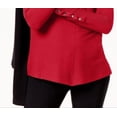 thumbnail image 3 of ALFANI Womens Red Textured Long Sleeve Jewel Neck Top S, 3 of 3