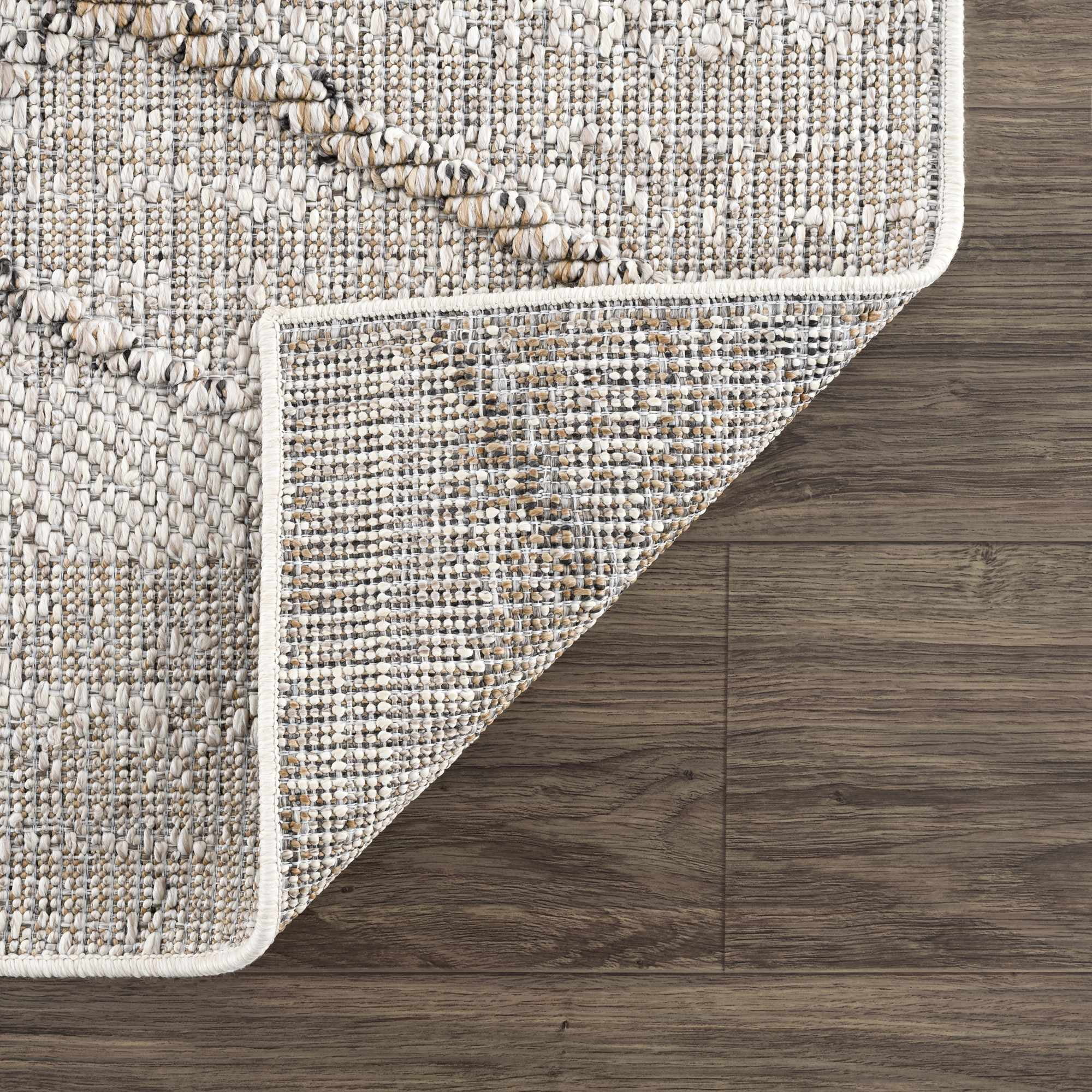 Hauteloom Siesta Outdoor Rug - Outside Porch Patio Area Rug Carpet - Waterproof Rug - Farmhouse - Beige, Brown, Tan - 5' x 7'