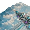 thumbnail image 5 of HVEST Beach Christmas Shower Curtain with Christmas Tree and Starfish Seashell Design - Nature Coastal Blue Bathroom Decor, Waterproof Polyester Fabric, Includes 10 Hooks, 60x72 Inches, 5 of 5