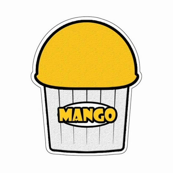 SignMission Mango Flavor Italian Ice Die-Cut Decal - Shaved Ice Sticker Cart