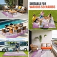 thumbnail image 4 of Pink Coastal Wave Outdoor Rug for Patio/Deck/Porch, Non-Slip Large Area Rug 5 x 7 Ft, Summer Modern Ocean Beach Indoor Outdoor Rugs Washable Area Rugs, Reversible Camping Rug Carpet Runner, 4 of 8