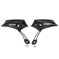 thumbnail image 1 of Universal Motorcycle Rearview Mirror Pair Steel Rod and Plastic Shell Adjustable Mirror for Motorcycle Street Bike, 1 of 7