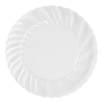 Smarty 6" Clear Classic Flair Disposable Plastic Pastry Plates 180ct
