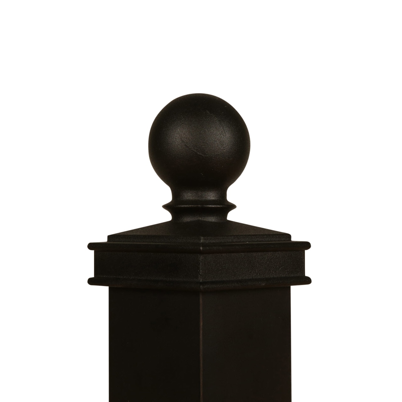 2.5x2.5 Black Aluminum Ball Cap Post Cap Finial Cap