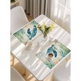 thumbnail image 5 of Sea Turtle Coastal Placemats Set of 6, Vintage Nautical Ocean Starfish Compass Placemats for Dining Table, Place Mats for Kitchen Tabletop, Waterproof Wipeable Dining Table Mats Set, 5 of 9