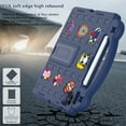 thumbnail image 5 of Aminegg Hande Stand Shockproof Case for iPad Air 11 Inch M2 2024 , Heavy Duty Cover for Kids Boys, Navy Blue, 5 of 5