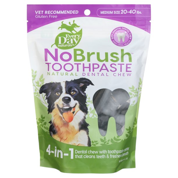 Every Day Naturals No Brush Toothpaste Treats for Dogs Dental Health