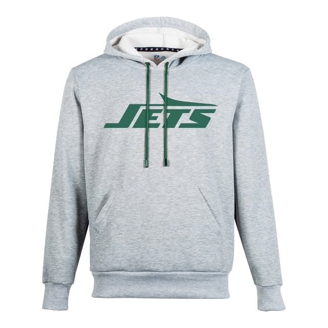 NFL Sudadera Hoodie New York Jets Gris para Hombre, Talla Chica