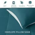 thumbnail image 5 of Exclusivo Mezcla Lightweight Reversible 3-Piece Comforter Set All Seasons, Down Alternative Comforter with 2 Pillow Shams, Queen Size, Dusty Teal/Spa Blue, 5 of 8