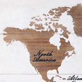 thumbnail image 2 of Benjara BM230562 World Map Printed Rectangular Wall Decor, White & Brown, 2 of 5