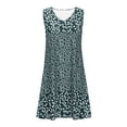 thumbnail image 5 of Uaswgudfs Sleeveless V-Neck Floral Print Midi Dress - Casual Summer Dresses for Women 2025 with Lightweight Breathable Fabric Blue L, 5 of 5