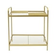 thumbnail image 1 of Miumaeov Modern SideTable Sofa Table Gold 2-Tier End Table with Handle for Bedroom Living Room, 1 of 10