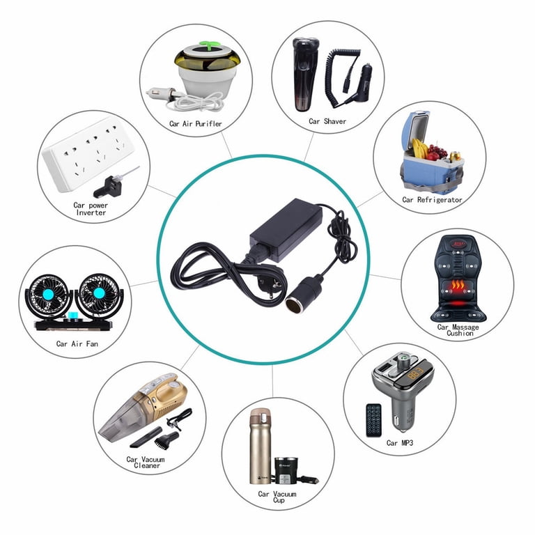 Ac to DC Converter 110v to 12V 5A 60W Car Cigarette Lighter Adapter