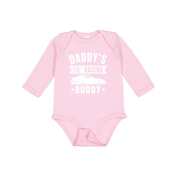 Inktastic Daddys Lil Racing Buddy Boys or Girls Long Sleeve Baby Bodysuit