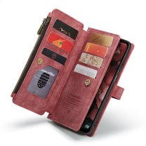 Galaxy A13 5G Wallet Case, ELEHOLD Heavy Duty PU Leather Zipper Pocket Wallet Case with 10 Card Slots for Samsung Galaxy A13 5G,BlueRed