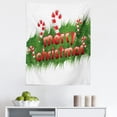 thumbnail image 1 of Christmas Tapestry, Candy Canes on Abstract Garland Design Happy Wishes for Upcoming Holiday Natural, Fabric Wall Hanging Decor for Bedroom Living Room Dorm, 5 Sizes, Emerald Red, by Ambesonne, 1 of 1