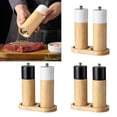 thumbnail image 4 of SDFGTstore Wood Spices Grinder Precise Grinding System for Salt and Peppers Adjustable Coarseness Black Peppers Mill for Restaurant, 4 of 15