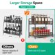 thumbnail image 4 of Organizador de especias para encimera de metal plegable de 2 niveles a prueba de óxido estante grande de almacenamiento de condimentos con barandilla, 4 of 8