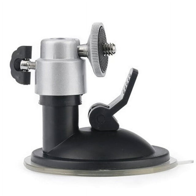CIMAXIC Mini Caméra Caméscope Style à Ventouse Support de Trépied pour Tableau de Bord de Voiture (Argent), 2.76"X2.76"X2.56 Pouces