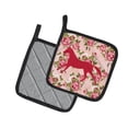 thumbnail image 2 of Caroline's Treasures BB1003-RS-PK-PTHD Horse Shabby Chic Pink Roses Pair of Pot Holders , 7.5HX7.5W, multicolor, 2 of 3