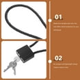 thumbnail image 4 of SHISUYAN Heavy Duty Steel Cable Lock Portable Secure Wire Padlock With Key For Electric Bikes Baskets Cabinets Doors, 4 of 8