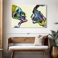 thumbnail image 3 of Elephant Stock Abstract Couple Wall Art - Horizontal Canvas Wall Art - Living Room Wall Decor - People Canvas - Yellow And Green Decor - 48" x 32", 3 of 8