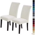 thumbnail image 1 of Stretch Chair Covers for Dining Room Set of 2, Removable Washable Dining Room Chair Covers, Dining Chair Slipcovers Seat Protector, Great Home Decor and Banquet Upholstery (Ivory, 2 Pack), 1 of 7