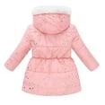 thumbnail image 5 of newwalpole Girls' Winter Warm Coat Fleece Lined Long Jacket With Detachable Fuzzy Hood Rose Gold for Size 4-5 Years, 5 of 9