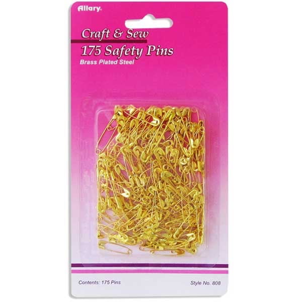 Safety Pins Assorted Sizes Hemline Gold Gold 