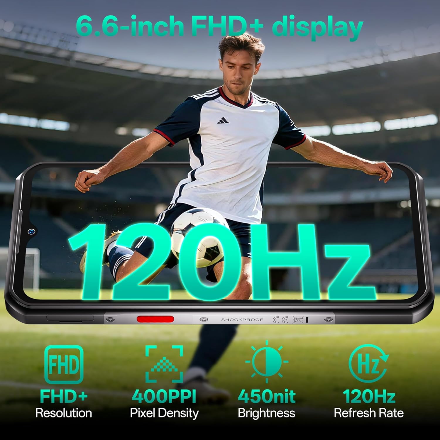 OUKITEL WP62 5G Rugged Smartphone Unlocked Android 15-36GB+512GB/2TB Rugged Cell Phone, 6.6''FHD+ Display 120Hz 108MP Rear Camera 11000mAh Battery Waterproof Phones, Fingerprint/IP68/IP69K/NFC/OTG