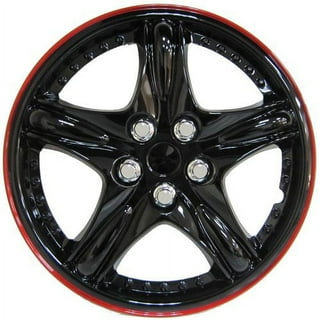 Cover trend universal 15 inch shiny cheap black w trim hub caps wheel covers