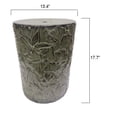 thumbnail image 3 of Livabliss Garden Stools - Bishop Green Ceramic Decorative Garden Stool - Global Indoor Outdoor Chinoiserie Decor - Patio Garden Room Furniture Piece (18"H x 13"W x 13"D), 3 of 9