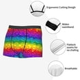 thumbnail image 3 of Honeii Bright Rainbow Print Mens Boxer Briefs Breathable,Boxer Brief for Men, Moisture-Wicking Underwear-Large, 3 of 5