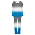 thumbnail image 4 of yievot Lounge Sets for Women Long Sleeve Top with Pants Gradient Printed Loungewear Sleepwear Pajamas Two Piece Outfits for Women, 4 of 5