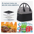 thumbnail image 4 of Lonchera Térmicas Bolsa Almuerzo Para Dama Lab.G Negro Gris, 4 of 5