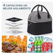 thumbnail image 4 of Lonchera Térmicas Bolsa Almuerzo Para Dama Lab.G Negro Gris, 4 of 5