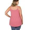 thumbnail image 5 of (ZENANA) Front-Back Reversible (Vneck-ScoopNeck Reversible) Spaghetti Cami, 5 of 5