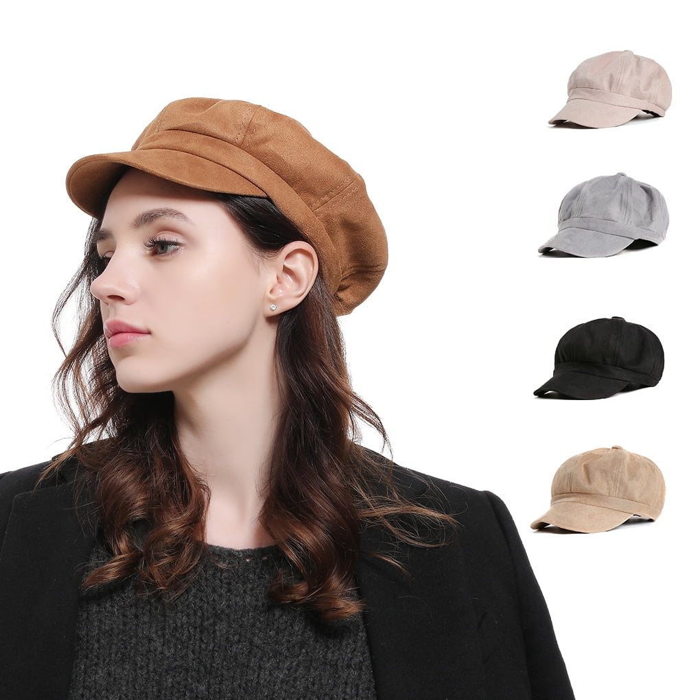 braveheart Women Girls Suede Beret Cap 