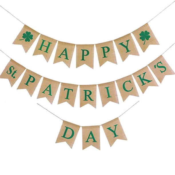 Advancent Decoraciones Banner Feliz Día de San Patricio Serpentinas Cola de golondrina Adornos colgantes Regalos Foto Props Paredes Celebración Kits de decoración para fiestas Advancent HA059259-00