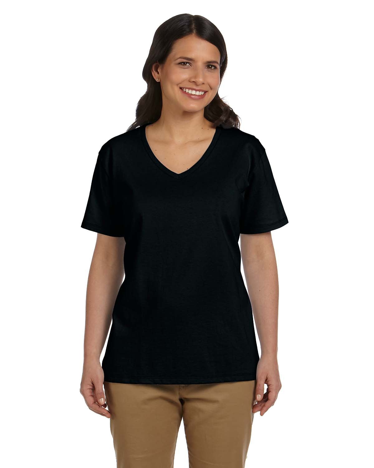Hanes - Hanes Ladies' 5.2 oz. Tagless V 