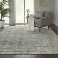 thumbnail image 2 of Nourison Rustic Textures Modern Abstract Ivory/Silver 7'10" x 10'6" Area Rug, (8' x 11'), 2 of 9