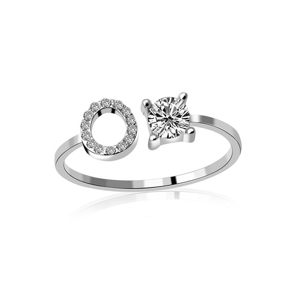 Exquisita moda 26 alfabeto inglés estilo anillo carta moda anillo de cobre Wmkox8yii fajkfhkj1283