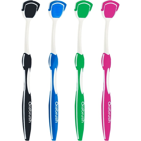 Orabrush Tongue Scraper, Multi, 4 Count