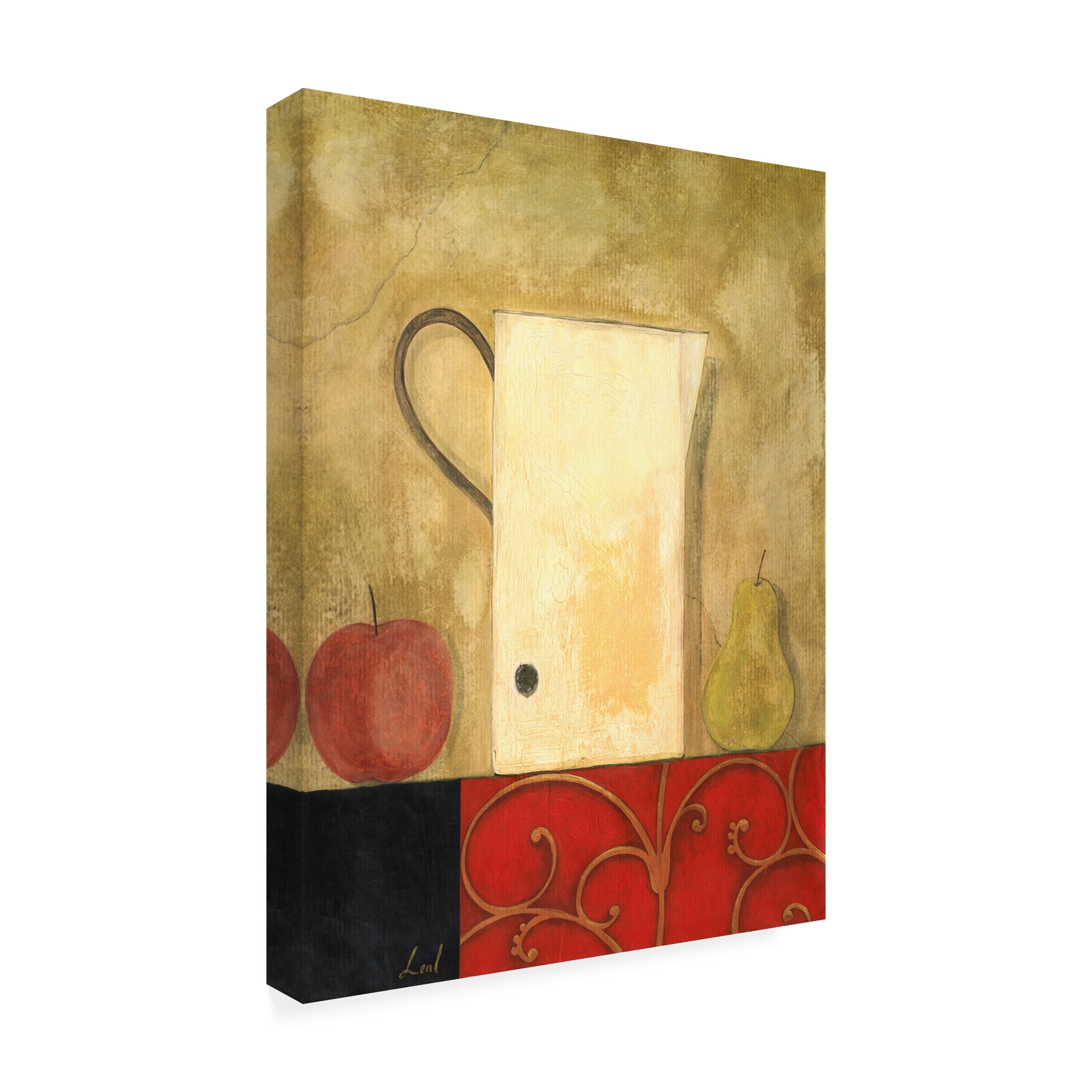 Trademark Fine Art 'White Jug Next To Fruit 1' Canvas Art by Pablo Esteban