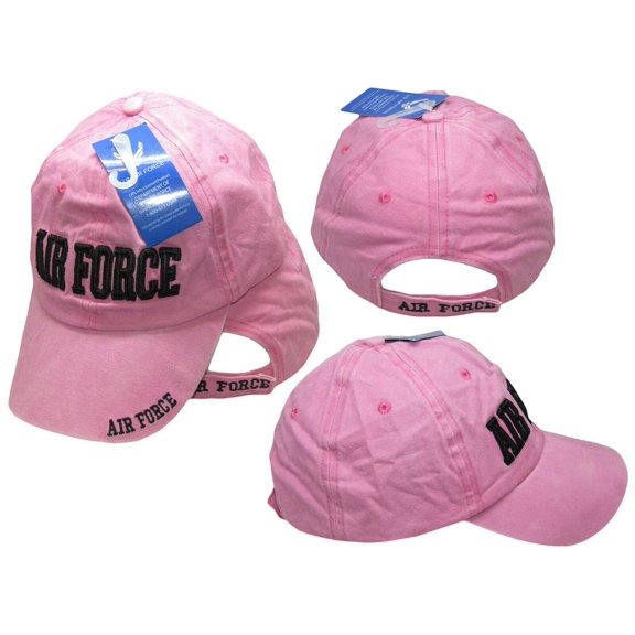 AIR FORCE WIFE Embroidered Ball Cap Hat Pink, Adjustable Strap,