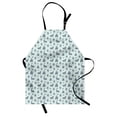 thumbnail image 1 of Tale Apron, Silhouette Design Castle Prince Cartoon and Unicorn, Unisex Kitchen Bib with Adjustable Neck for Cooking Gardening, Adult Size, Purpleblue Mint Green, by Ambesonne, 1 of 4