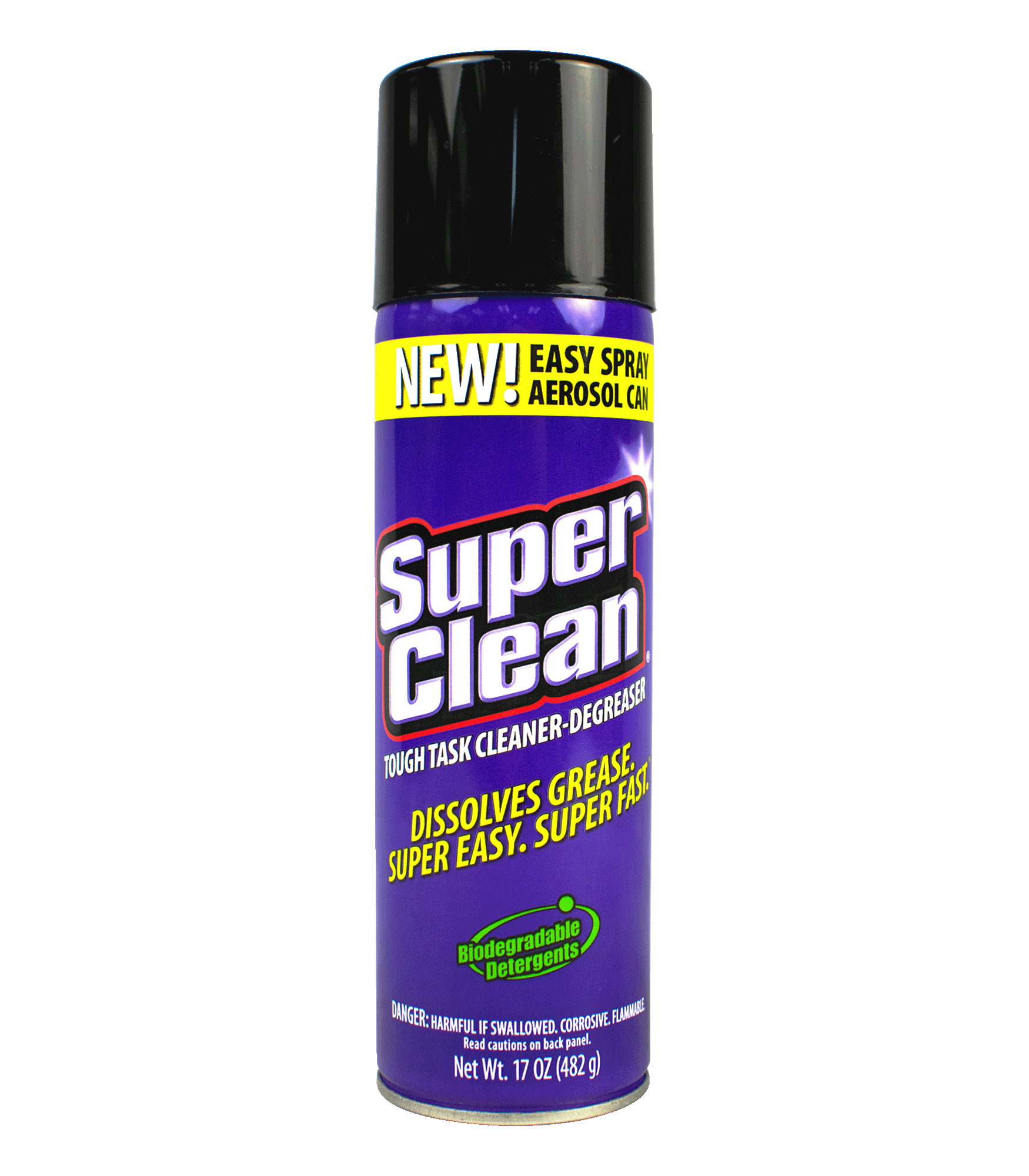 Super Clean 17oz Aerosol Cleaner Degreaser Foaming Action Cleans