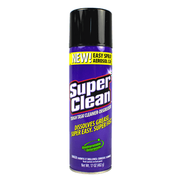 Super Clean 17oz Aerosol Cleaner Degreaser - Foaming Action Cleans & Removes Grease, Wax, Tar & More