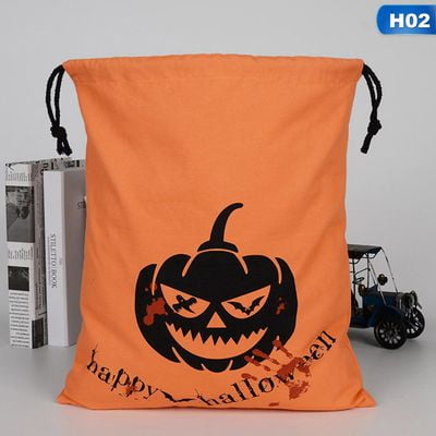 KABOER 1/2 Pieces Halloween Tote Bags Pumpkin Bags Non-Woven Candy Bag Trick or Treat Bags for Halloween Party