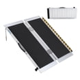 thumbnail image 2 of EDTara Foldable Aluminum Wheelchair Ramp, Features Stainless Steel Hinges, Lightweight and Compact Access Ramp for Safely Crossing Curbs and Small Steps, 2 of 8